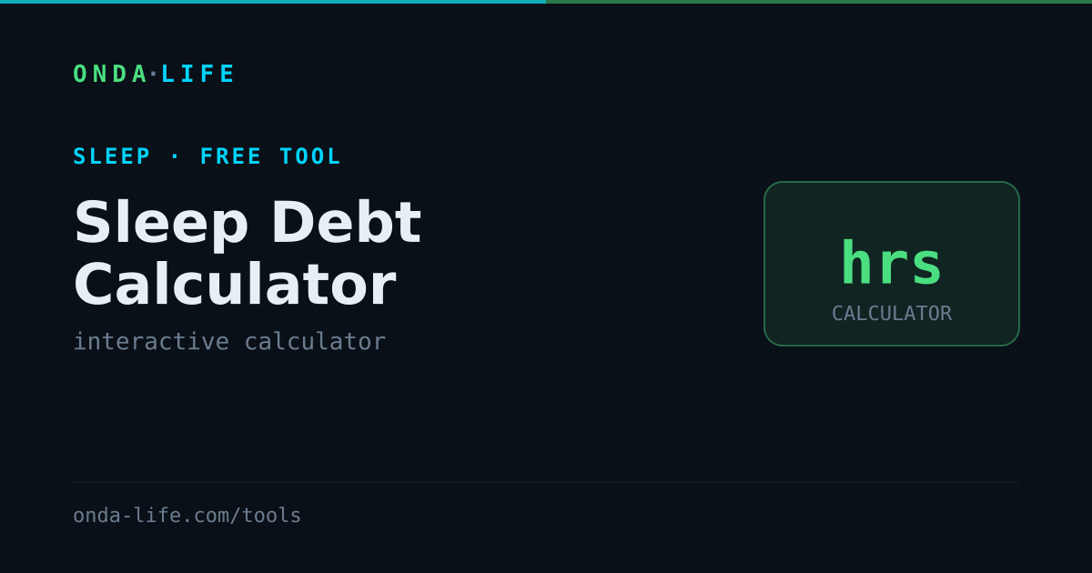 Sleep Debt Calculator — free interactive calculator from ONDA Life